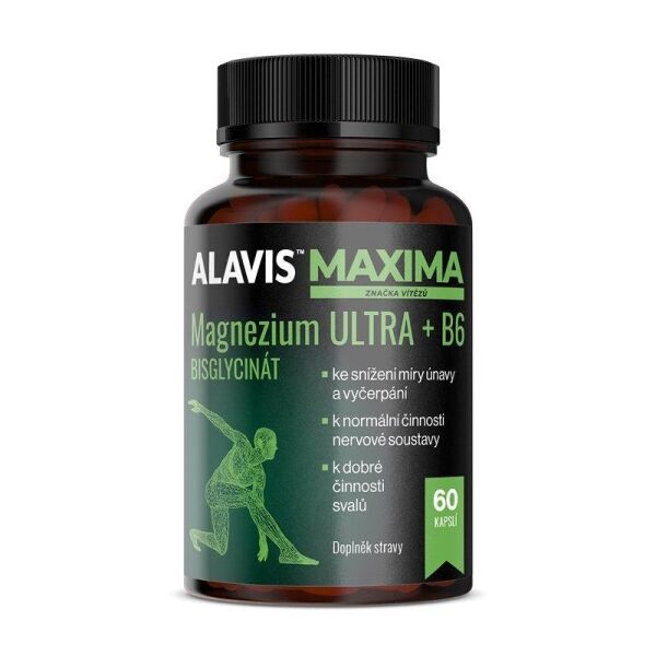 ALAVIS MAXIMA MAGNEZIUM ULTRA + B6 60 KAPSLÍ Doplněk stravy, , velikost