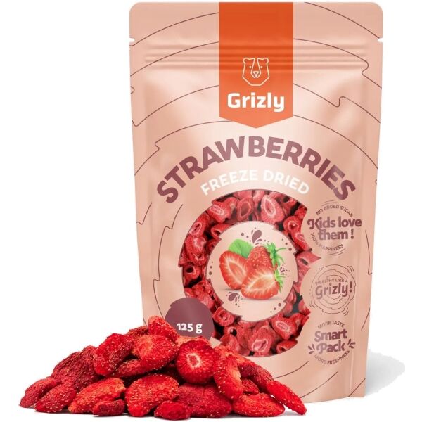 GRIZLY JAHODY LYOFILIZOVANÉ XXL, 125 G Lyofilizované ovoce, , velikost 125 G