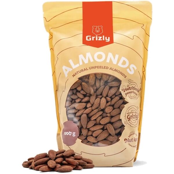 GRIZLY MANDLE NATURAL NELOUPANÉ, 1000 G Přírodní mandle, , velikost 1 KG