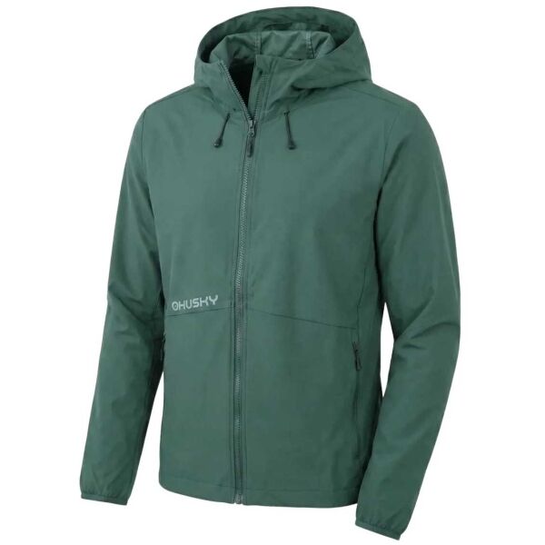 Husky SILVO M Pánská softshell bunda, zelená, velikost