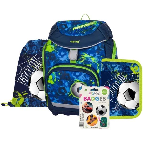 Oxybag SET SHERPY FOTBAL Školní set, modrá, velikost