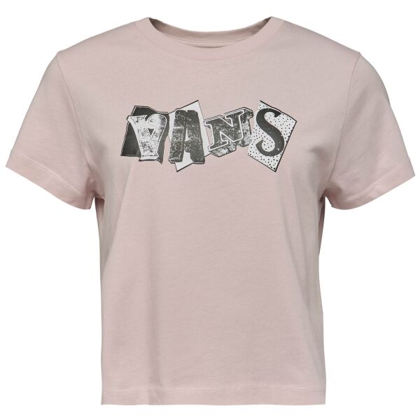 Vans MIX COLLAGE CREW SS TEE Dámské tričko, růžová, velikost