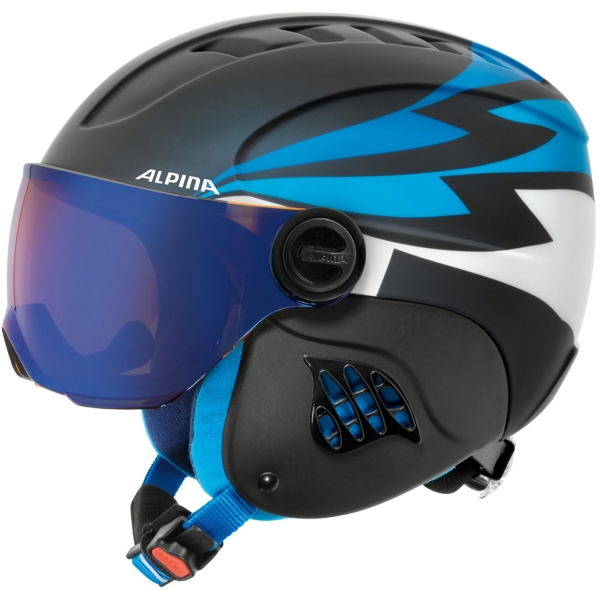 E-shop Alpina Sports CARAT LE VISOR HM Dětská sjezdařská helma, černá, velikost