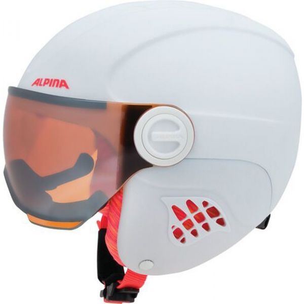 E-shop Alpina Sports CARAT LE VISOR HM Juniorská lyžařská helma, bílá, velikost