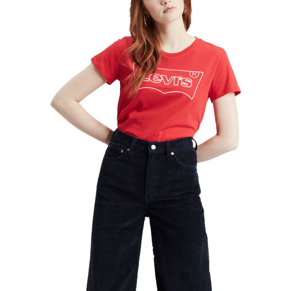 Levi's&reg; THE PERFECT TEE HSMK OUTLINE Dámské tričko, červená, velikost